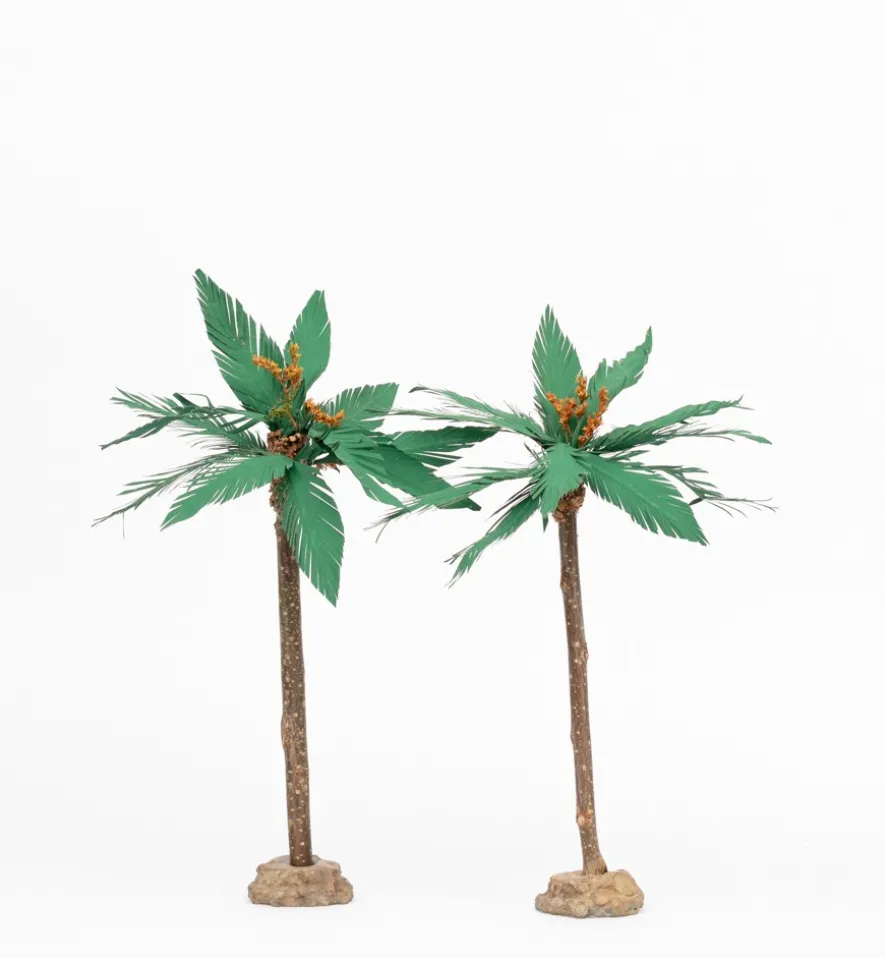 Palme con base in resina (812) per presepe 12 cm