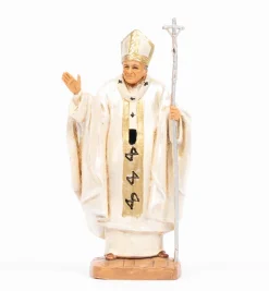 Papa Giovanni Paolo II (648) veste bianca cm.13