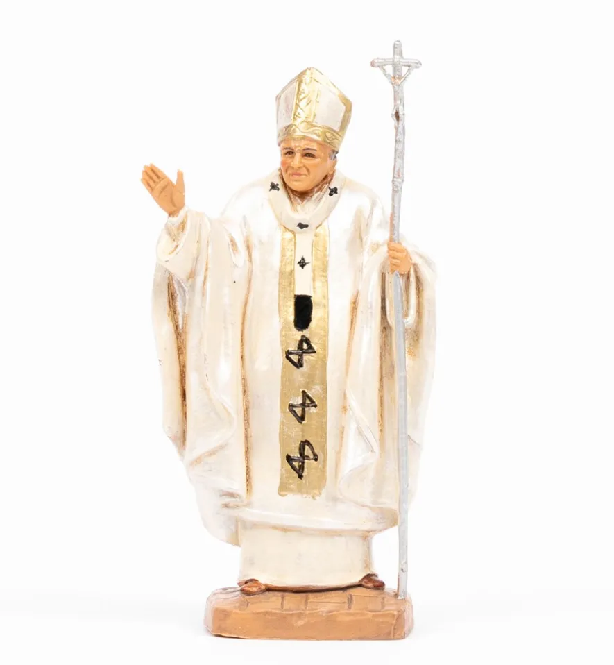 Papa Giovanni Paolo II (648) veste bianca cm.13
