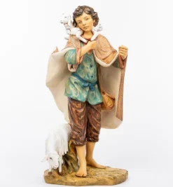 Pastore (2) in resina per presepe cm.85