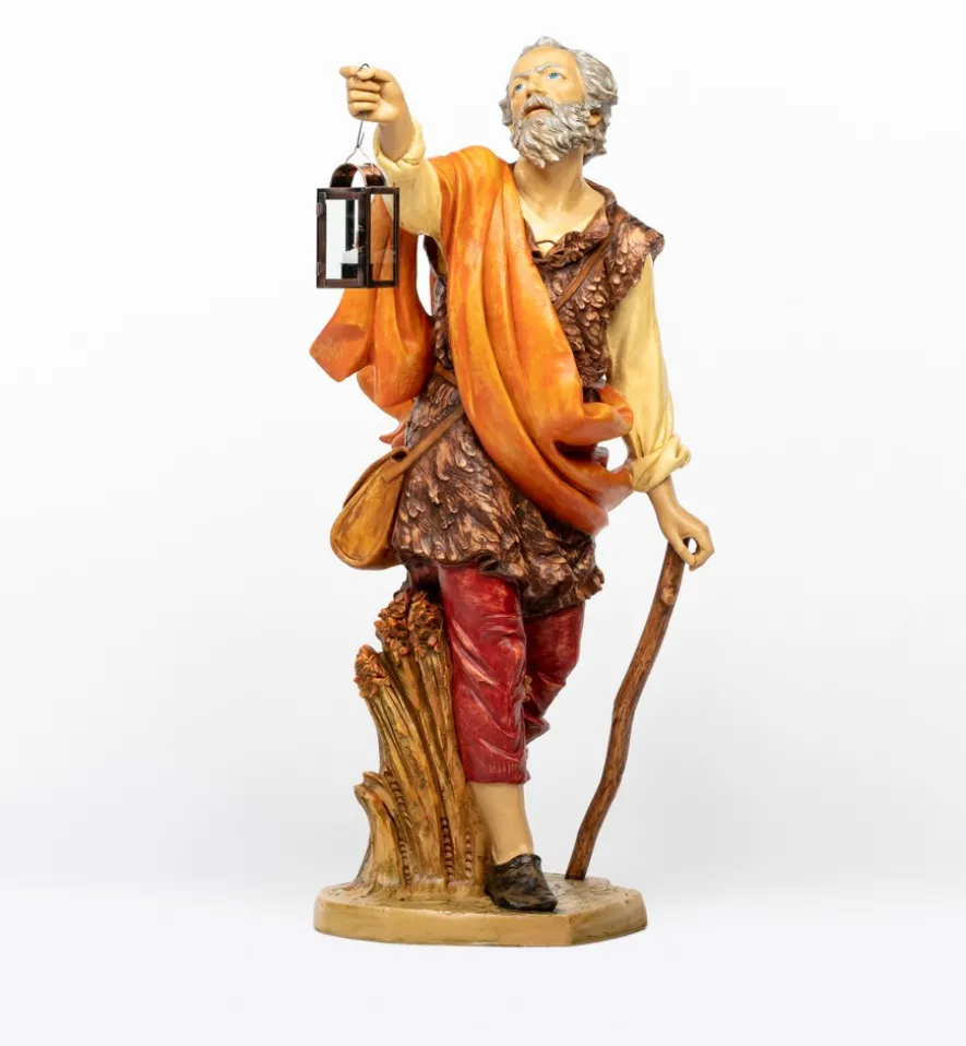 Pastore (3) in resina per presepe cm.125