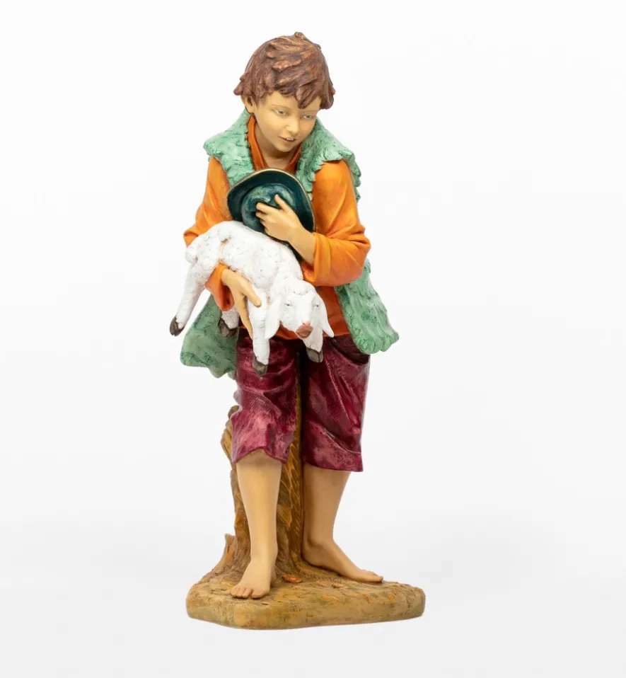 Pastore (5) in resina per presepe cm.125