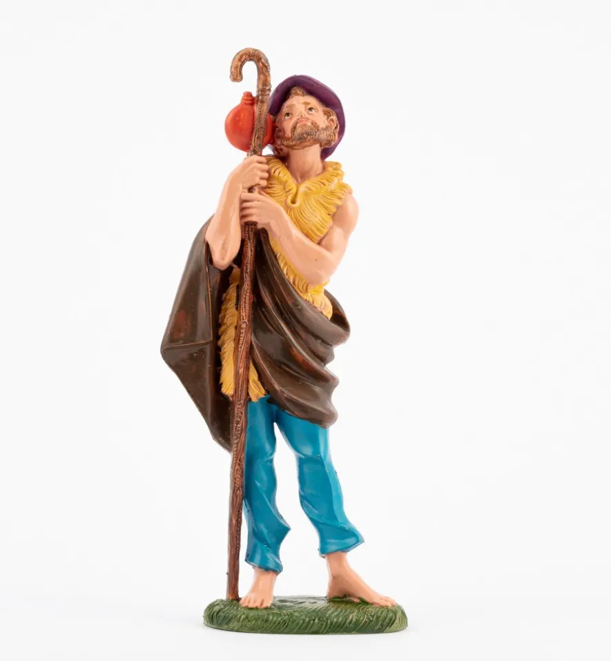 Pastore (341) per presepe colori tradizionali cm.19