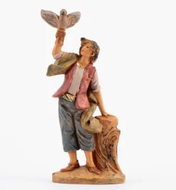 Pastore con falco (101) per presepe 12 cm