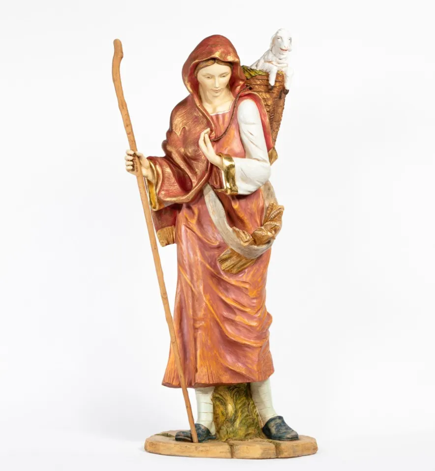 Pastorella (2) in resina per presepe cm.180