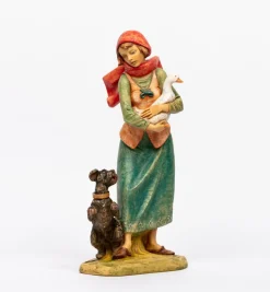 Pastorella (4) in resina per presepe cm.52