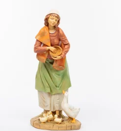 Pastorella (1) in resina per presepe cm.85