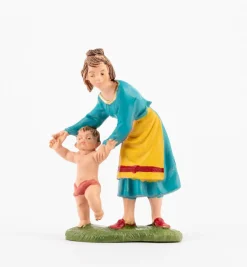 Pastorella (208) per presepe colori tradizionali cm.10