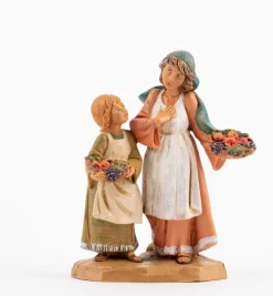 Pastorelle (246) per presepe cm.12 con scatola litografata