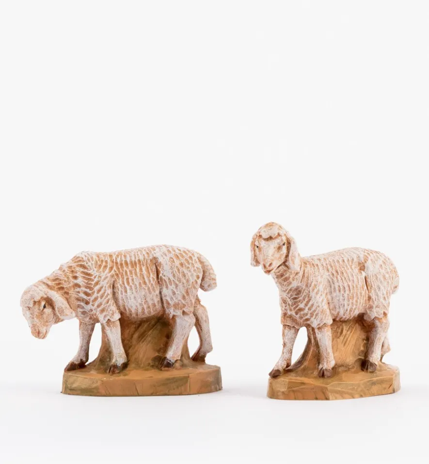 2 pecore per presepe cm.17