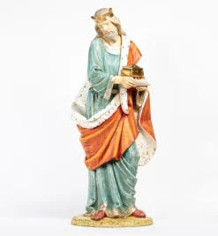 Re bianco (1) in resina per presepe cm.180