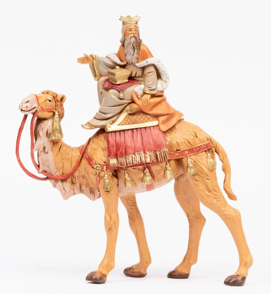 Re bianco a cammello (2) per presepe cm.19