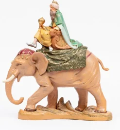 Re su elefante per presepe cm.19