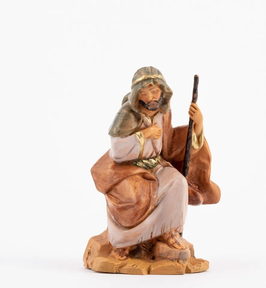San Giuseppe in ginocchio per presepe stile arabo 12 cm