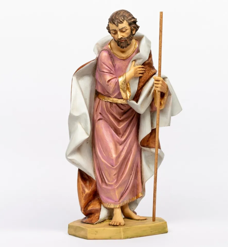San Giuseppe in resina per presepe cm.65