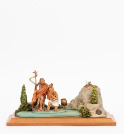 Scena Battesimo di Gesù con personaggi cm.12