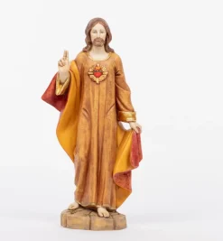 Statua Sacro Cuore di Gesù in resina 52 cm